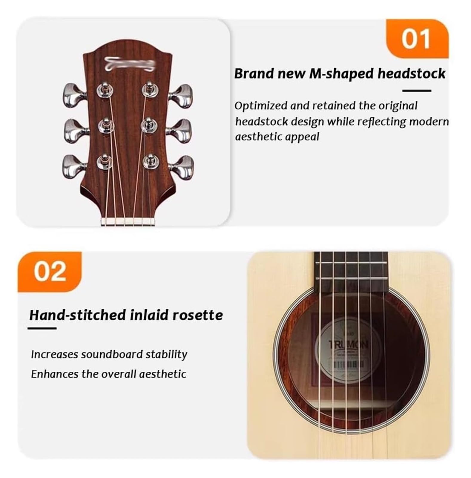 Chitarra acustica, 104 cm, 6 capotasto in abete cuerdas per principianti, intermedi adulti e adolescenti (rosa)