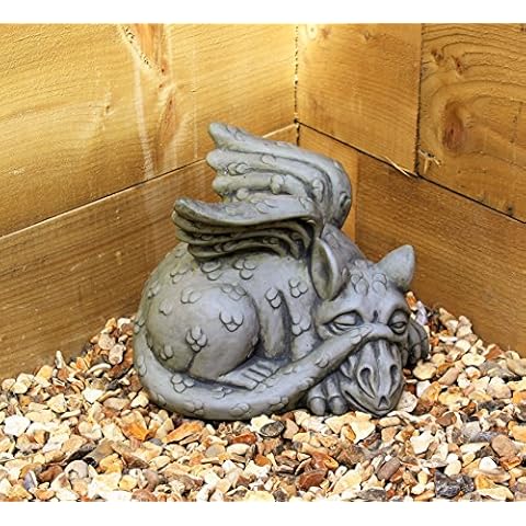 Dragon Garden Ornament-Gargoyle-Sculpture Stone Statue-Decorative Gift Welsh Cover