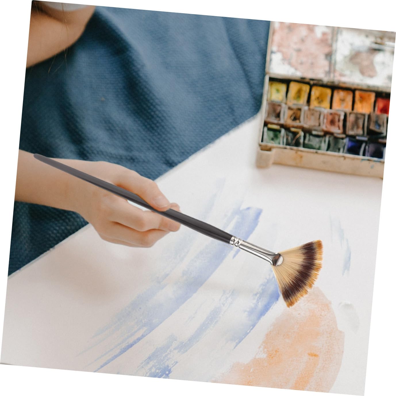 minkissy 9piezas Pinceles De Pintura Madera para Acrílico y Óleo Set De Pinceles Artísticos Multiusos para Principiantes y Artistas Desarrollo