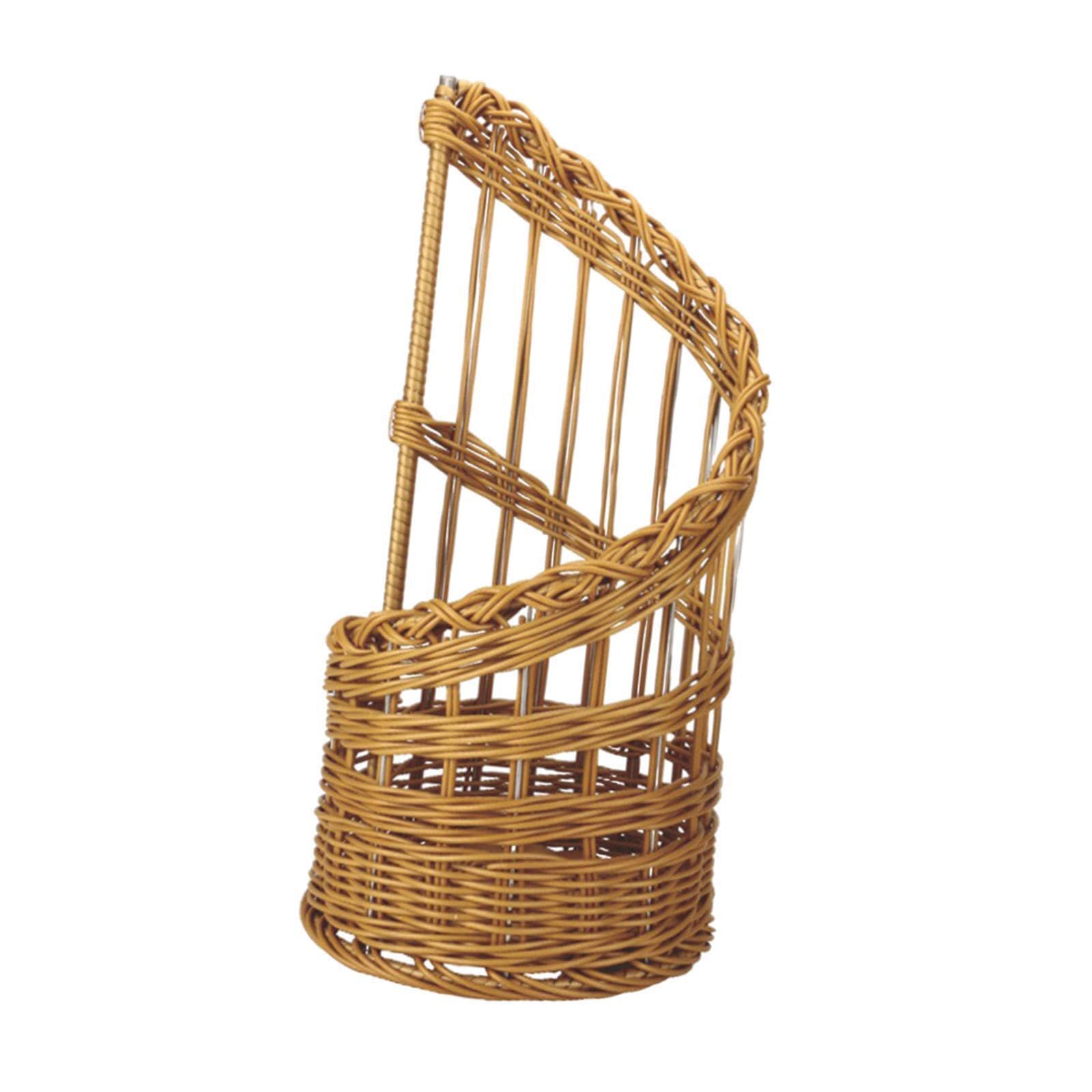 QIXCXAZ Woven Basket Hand Woven Bread Basket Banana Food Storage Table Captivating Vegetable Storage Snack Organizer Serving Imitation Rattan Fruit Decor