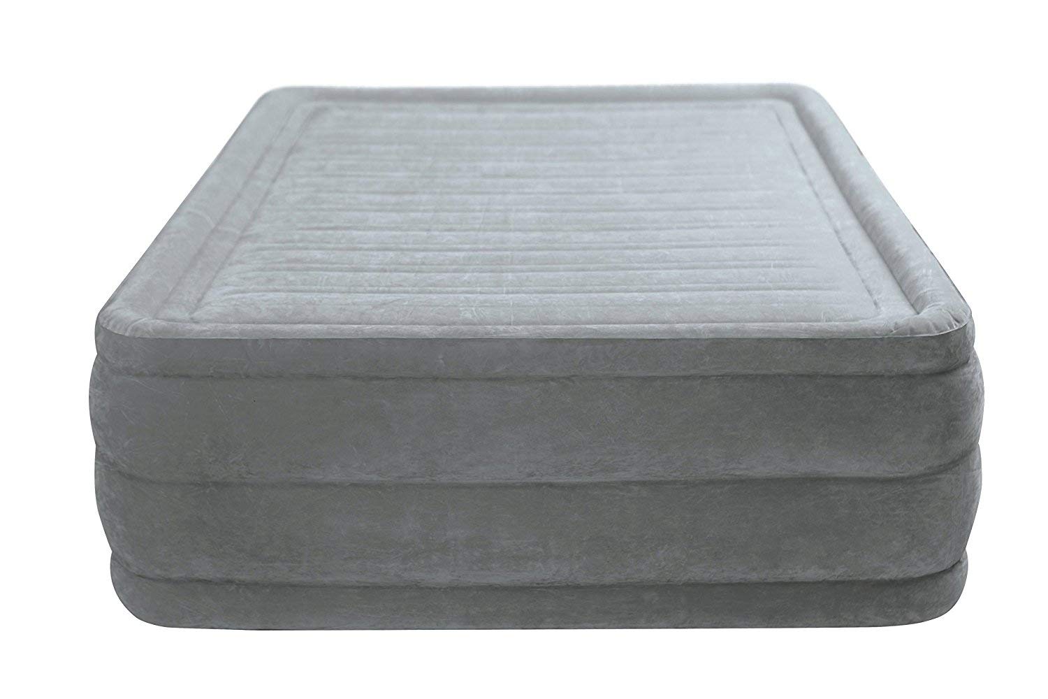Intex Luftbett Comfort Airbed Kit Queen, 230 V inklusive eingebauter Luftpumpe, 152 x 203 x 46 cm 64414