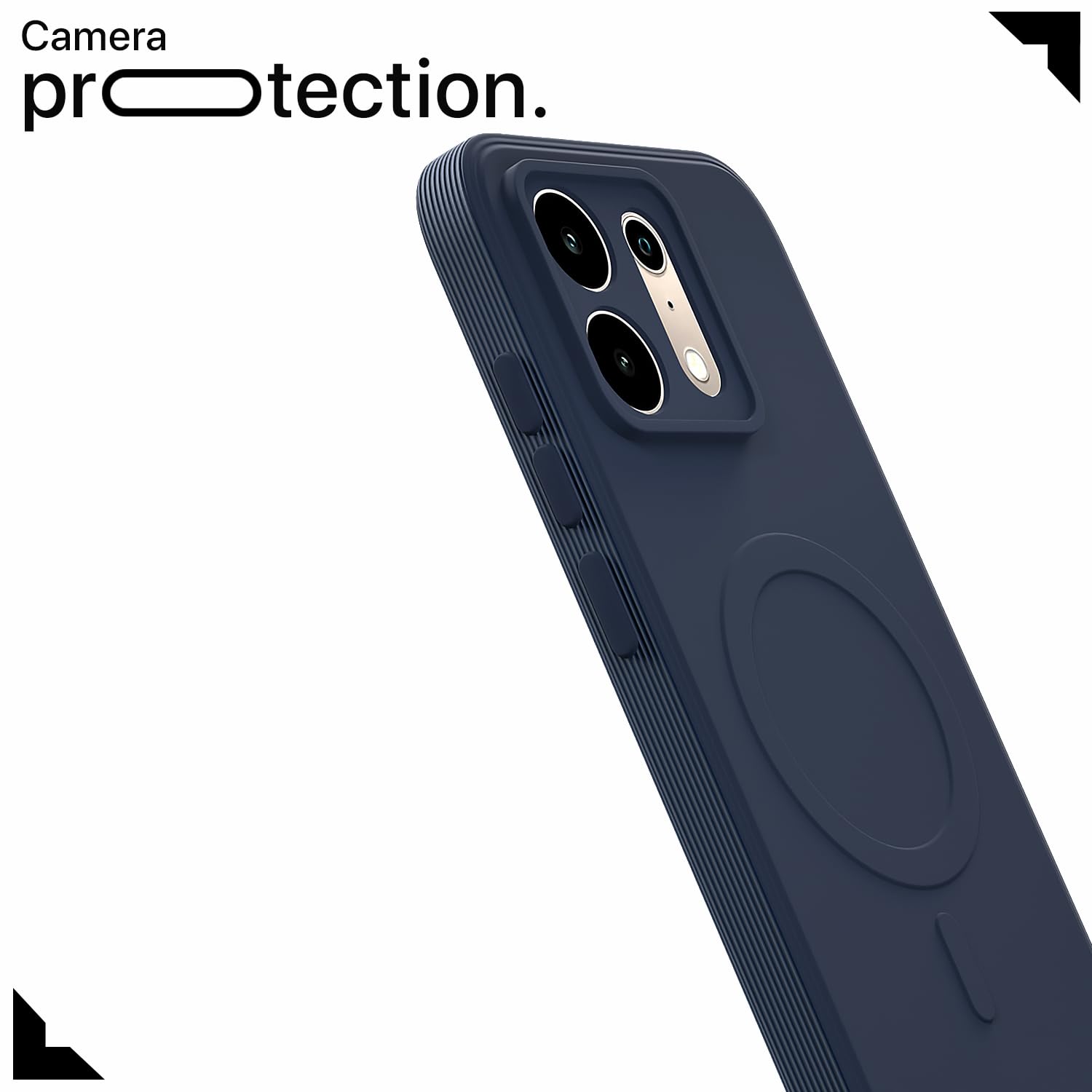 Realme P4s Case - Blue Silicone Cover -5