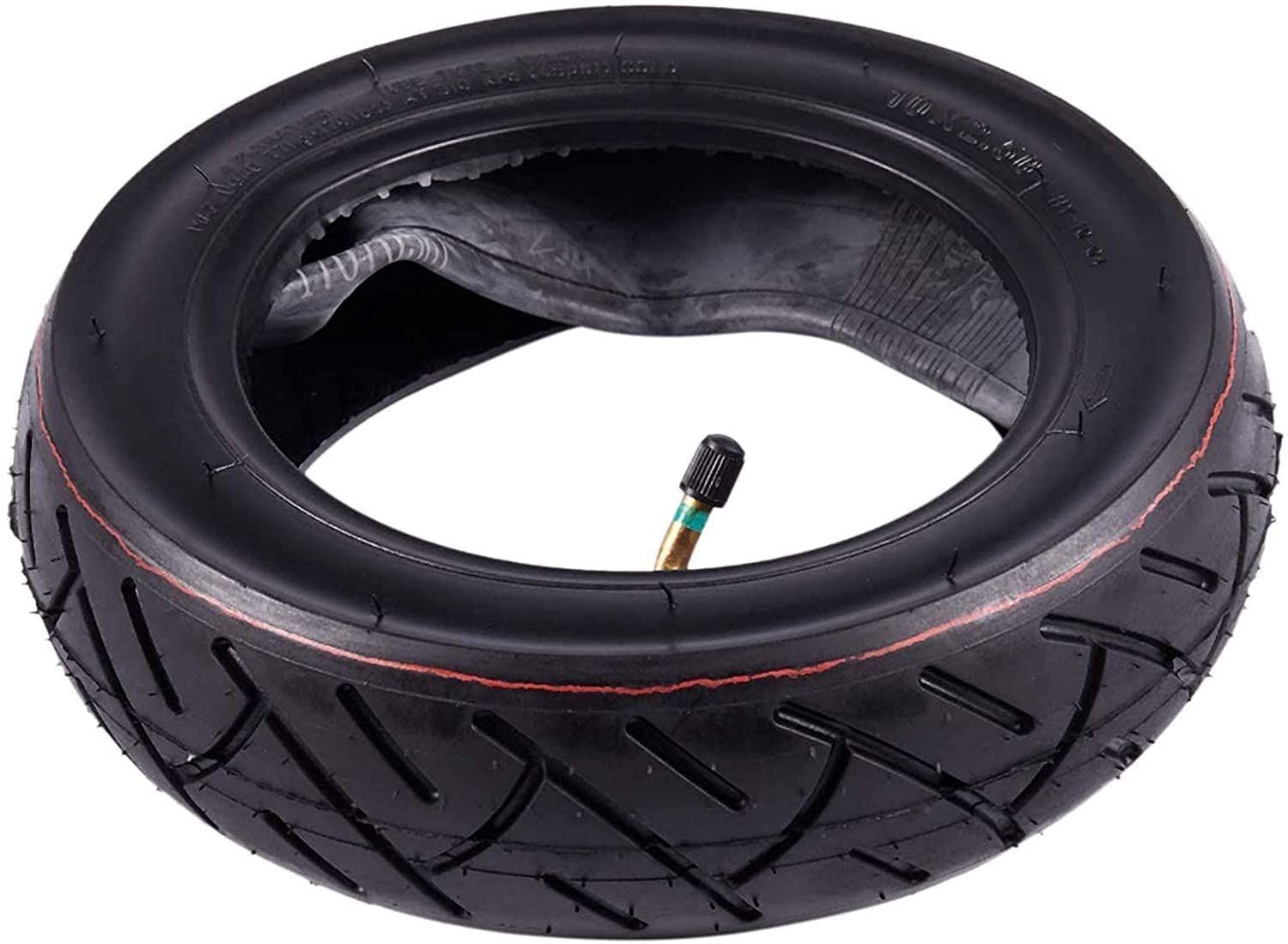 Ruote di Ricambio per Monopattino, Ruota Anteriore/Posteriore da 10 x 2,5 con Camera d'Aria di Ricambio per Skateboard Elettrico Fai da Te da 10 Pollici - Parti per Monopattino Pneumatici per monopat