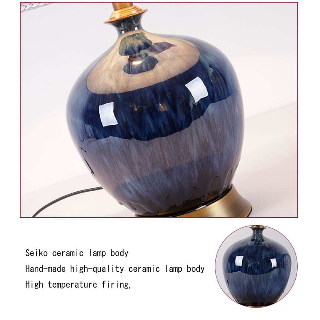 Lámpara de mesa Lampada da tavolo in ceramica in rame lampada da letto del comodino della decorazione del soggiorno della decorazione del comodino della decorazione della camera da letto della decoraz