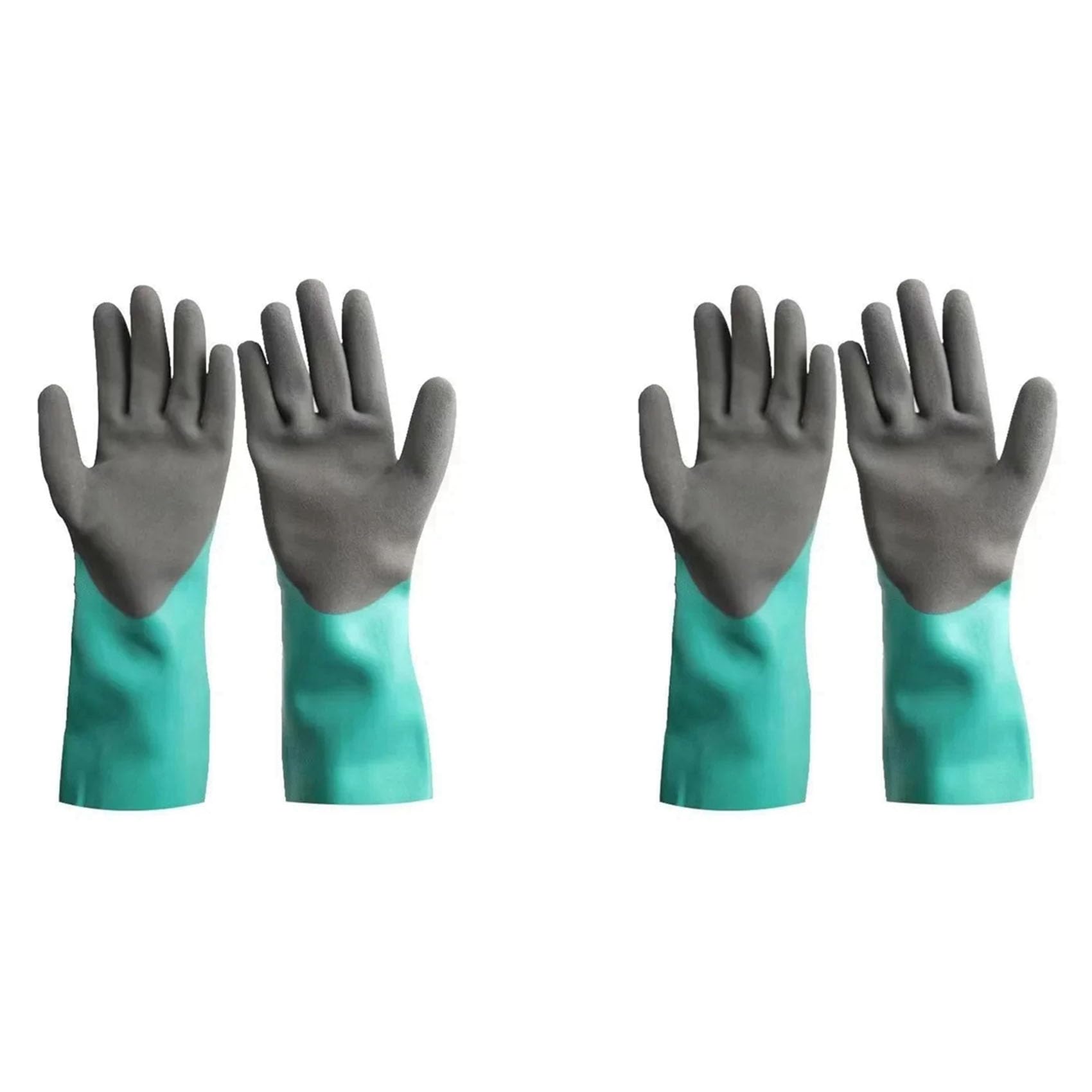 Hndhbfgrt 4X Reusable Heavy Duty Safety Work Gloves, Acid,Labor Protection Wear-,Anti-Skid and Anti Cutting Rubber Gloves