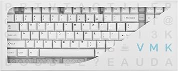 MK x Vortex Black on White Keycap Set 171 Keys Double Shot PBT - Cherry Profile