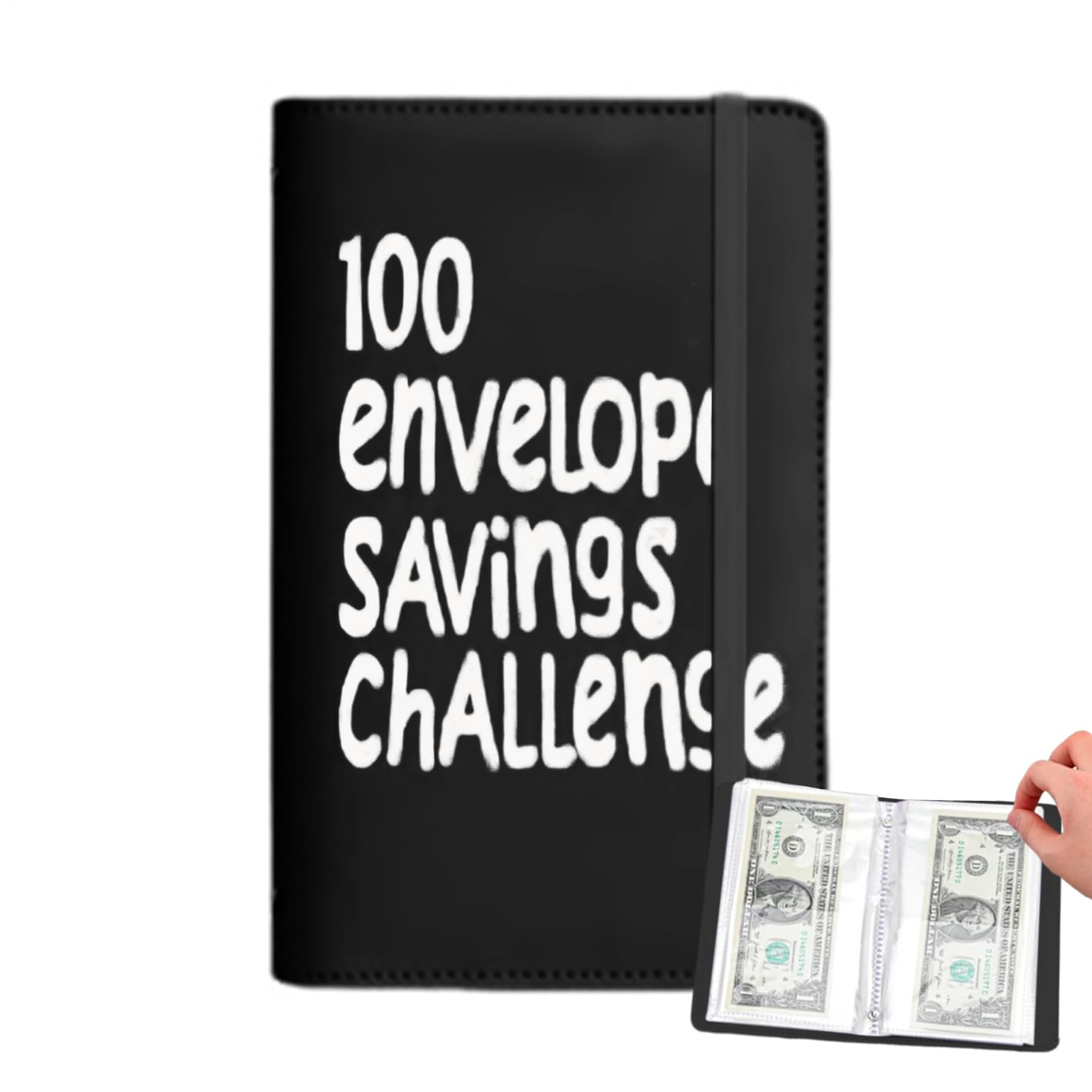 100 Envelopes Money Saving Challenge, 100 Envelope Challenge Binder to Save $5,050 - Money Saver Budget Binder Book with Pouches, Moneys Saving Wallet Budget Binders