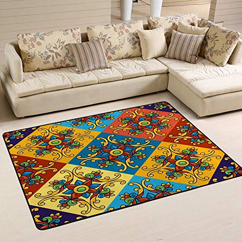 Grand tapis de sol antidérapant de salon grand format lavable pour chambre - 6