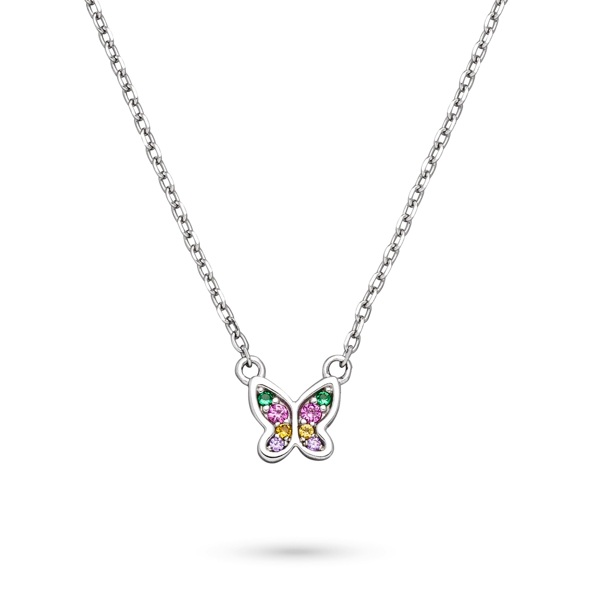 s.Oliver Kinder Schmuck – Halsketten aus Silber mit verschiedenen Herz, Schmetterling, Schleife, Hufeisen & Kreuz Designs – Fröhlich, Bunt & Stilvoll – Perfekte Geschenkidee