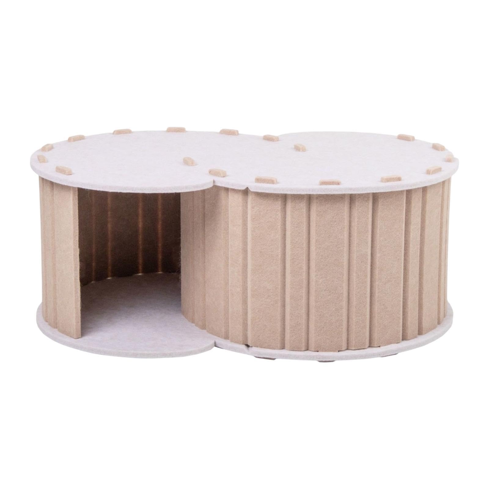 Wswqop Cat Tunnel Bed Interactive Playground Scratch Resistant Removable Cave Nest Hideaway Suitable for Indoor Cats Small Animals, Beige — image 1