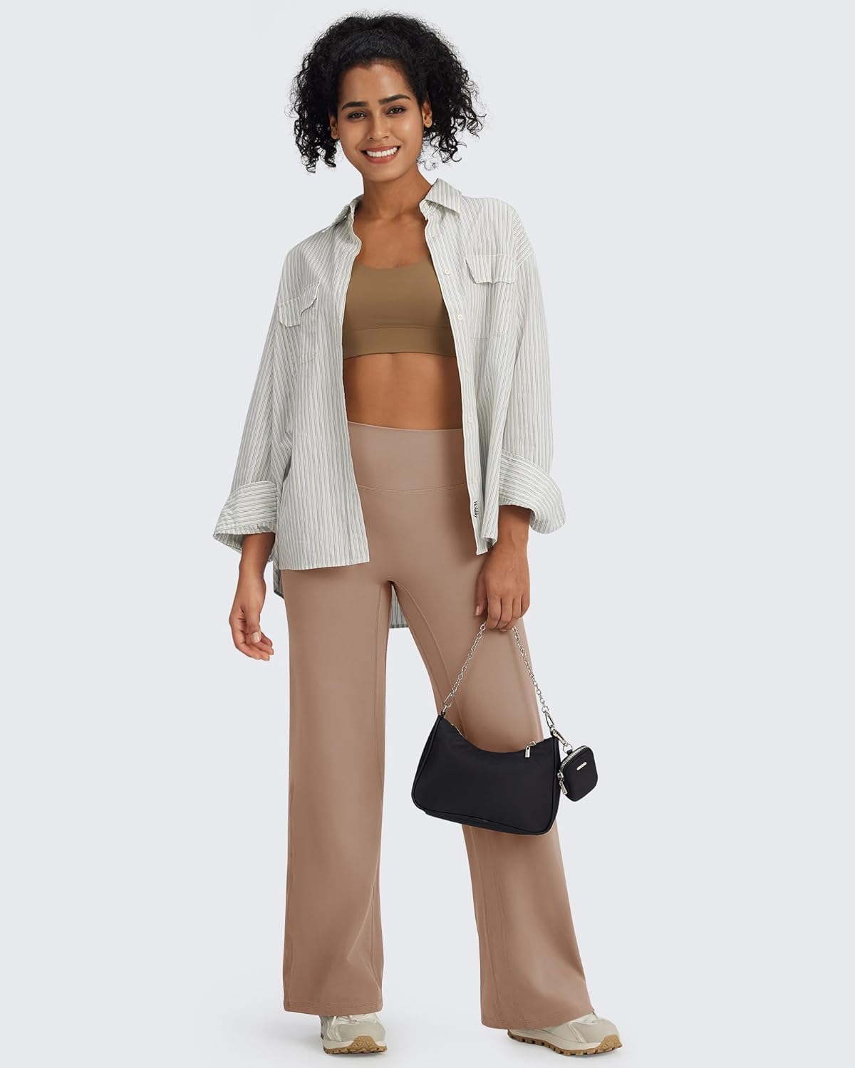 G4Free BareFeel No Front Seam Straight Leggings for Women High Waisted Wide Leg Yoga Pants 29"/31"/33" - Image 6