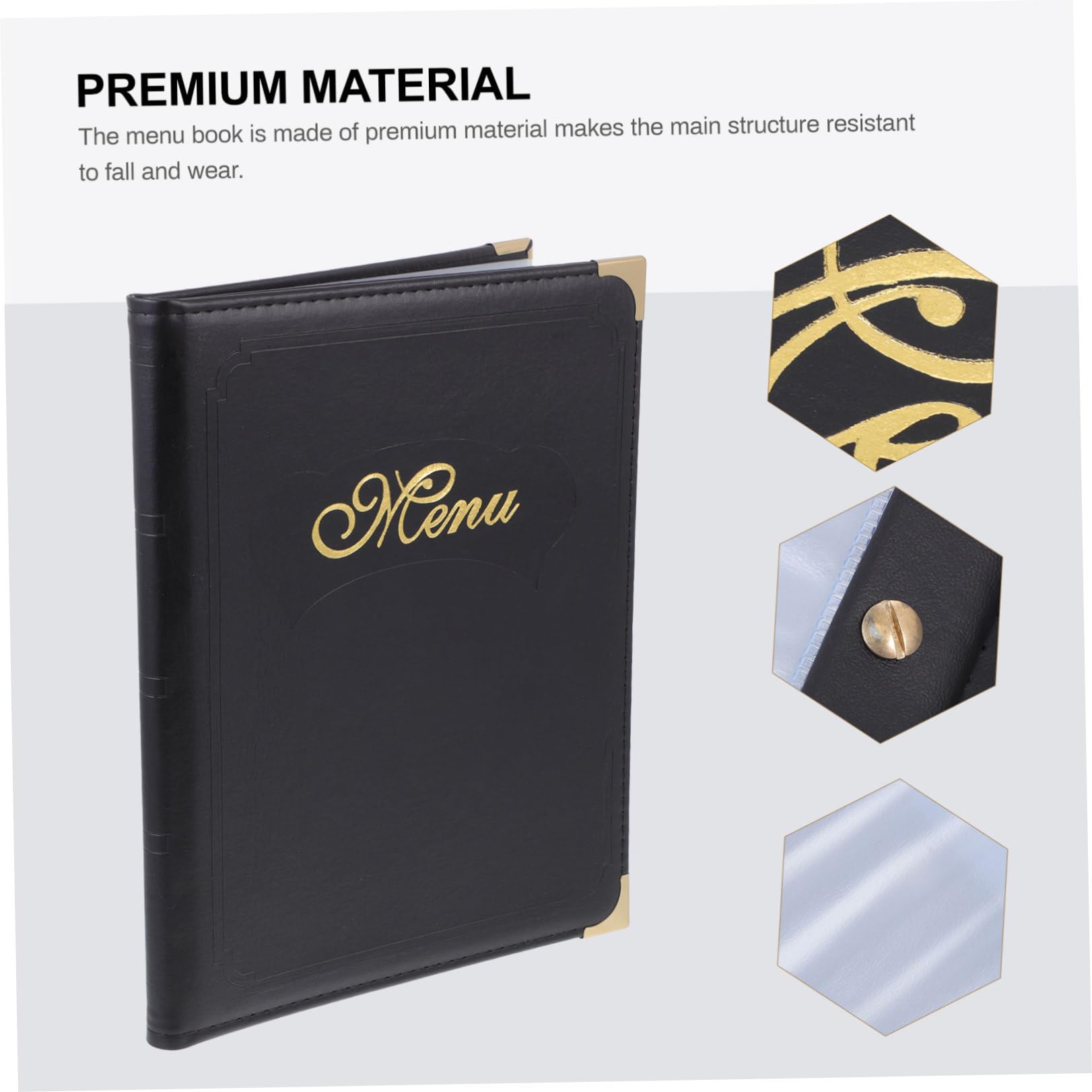 ULTECHNOVO 15piezas Carpeta Menú Restaurante Diseño De Esquinas Redondeadas Resistente y Práctica Para Exhibición De Menús Para Restaurantes Bares y Hoteles