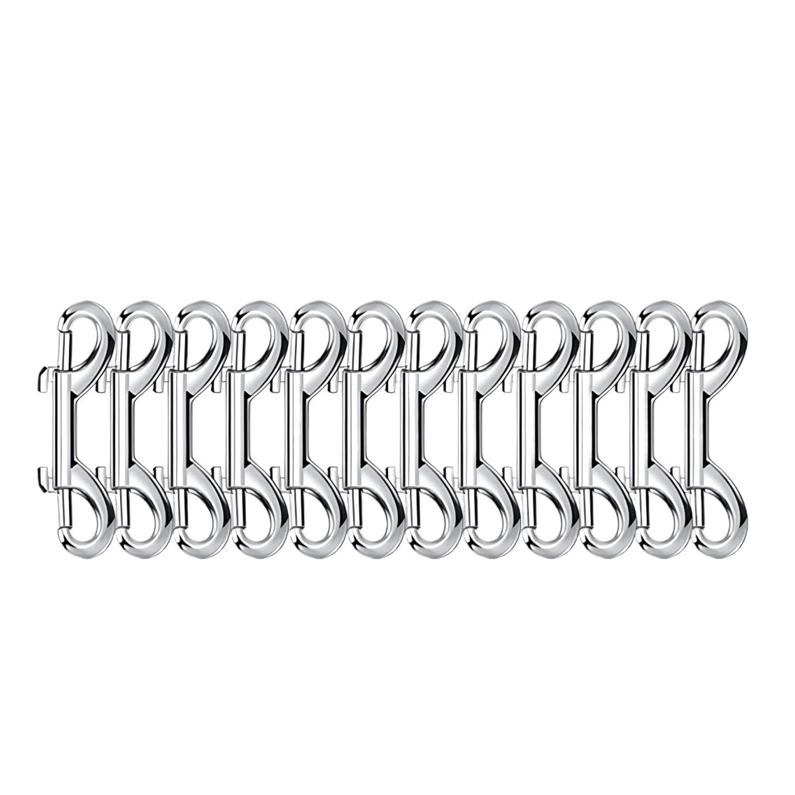Meytxoa 65Mm Double Ended Bolt Snap Hooks Double Ended Snap Hooks Heavy Duty Zinc Alloy B-Shape Bolt For Dog Leash Collar Spring Traction(,10Pcs)