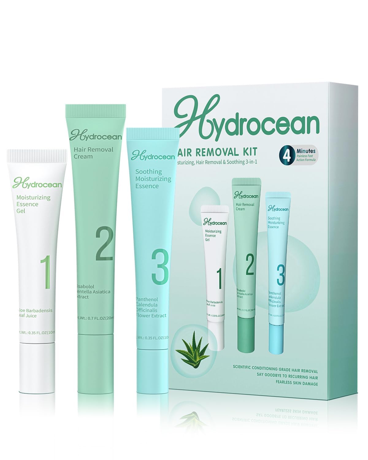 Facial Hair Removal Cream for Women Hair Removal Cream Kit 3-In-1 Gentle Formula - Safe for Sensitive Skin