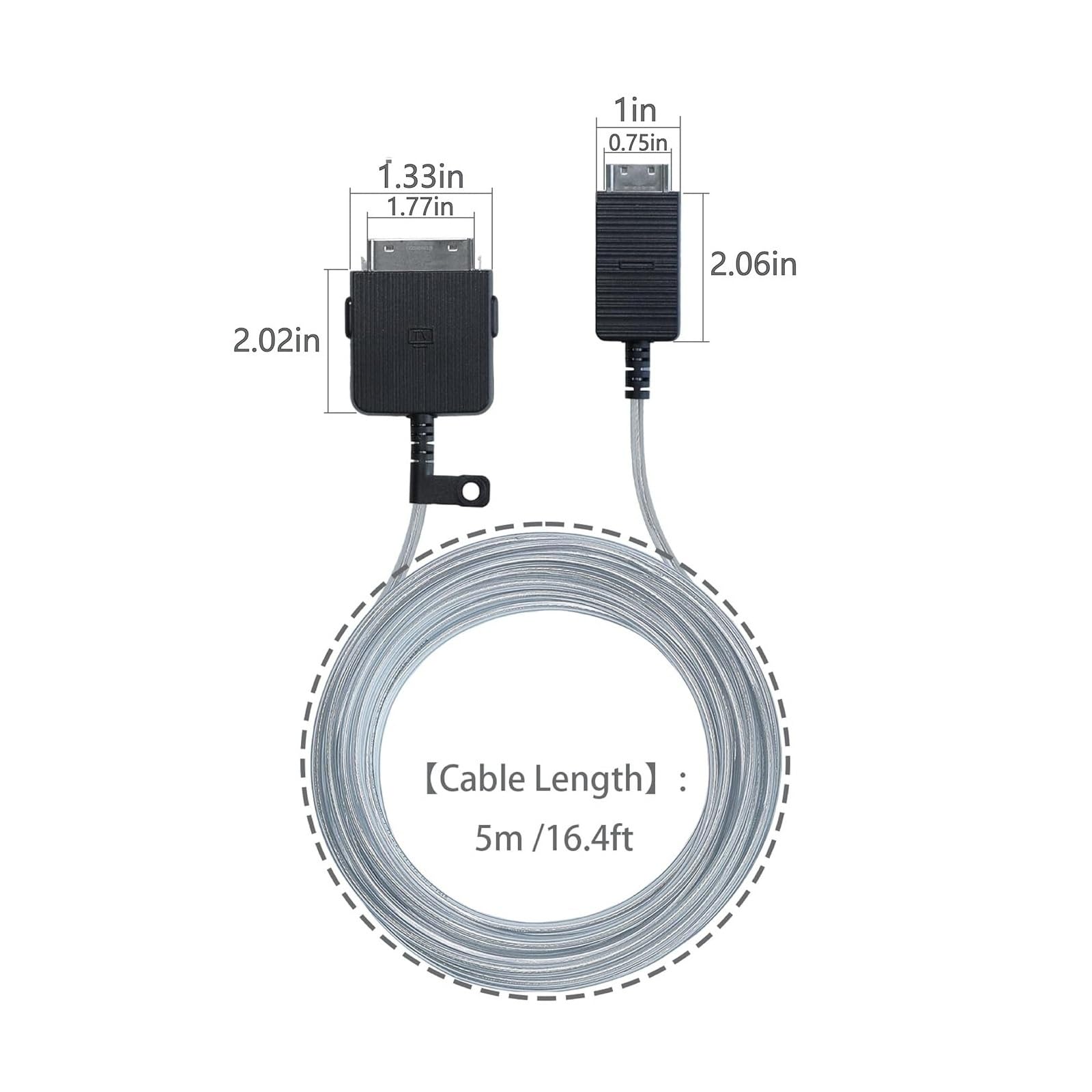 Cavo One Connect 5M/16 Ft BN39-02470A BN39-03006A, Compatibile Con Samsung, Cavo TV The Frame LS03FA QLED 4K Da 43", 50", 55" E 65" Pollici