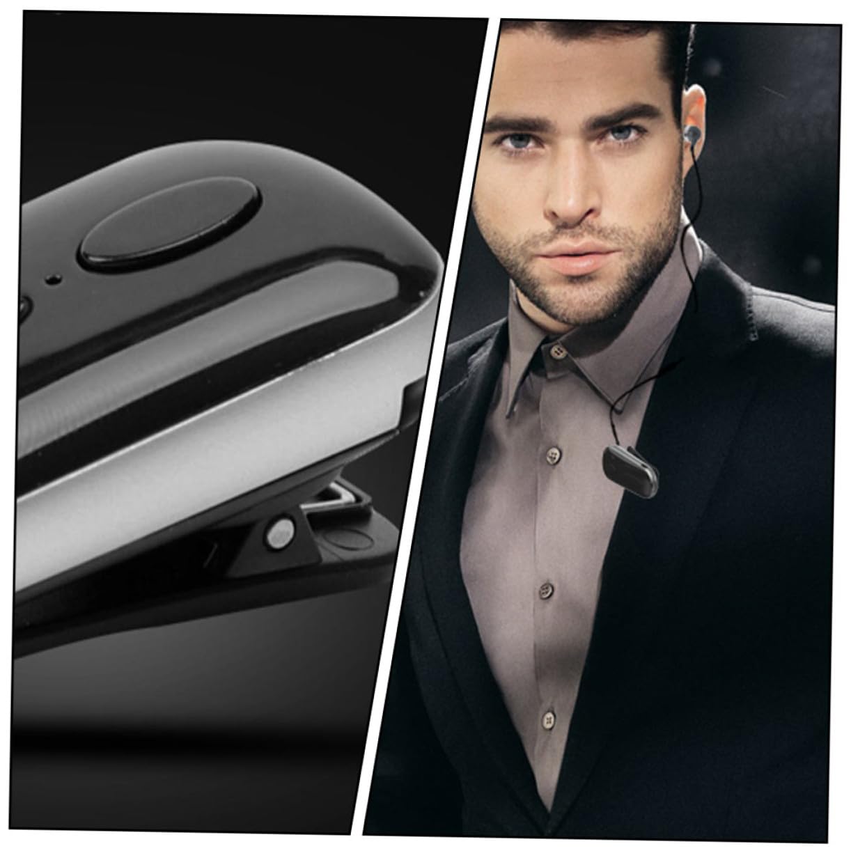 KOMBIUDA Auricolari Wireless Sportivi Clip Leggeri E Comodi Cuffie Retrattili In-ear Per Utilizzo