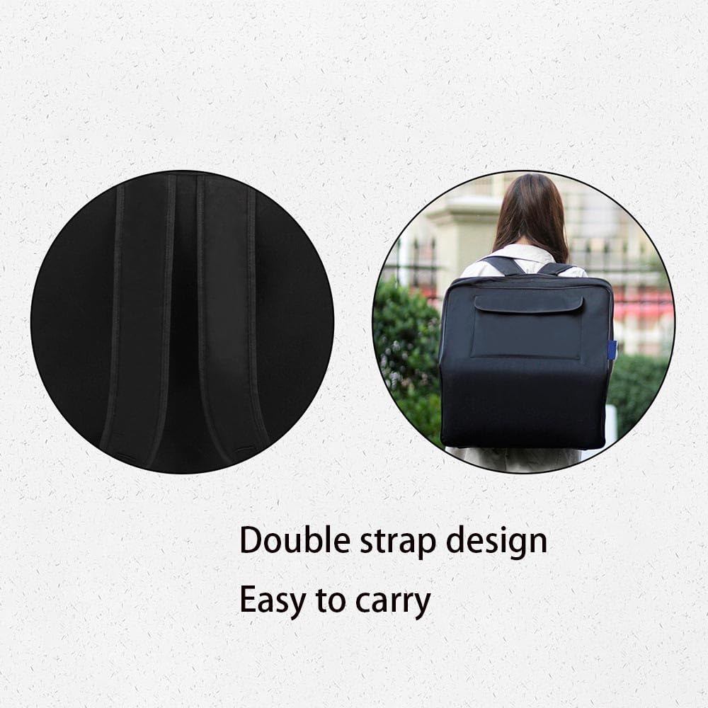 Etui na akordeon, akordeon Gig Bag pokrowiec akordeon wyściełana wodoodporna tkanina Oxford akcesoria akordeon miękki futerał czarna torba do przechowywania instrumentów