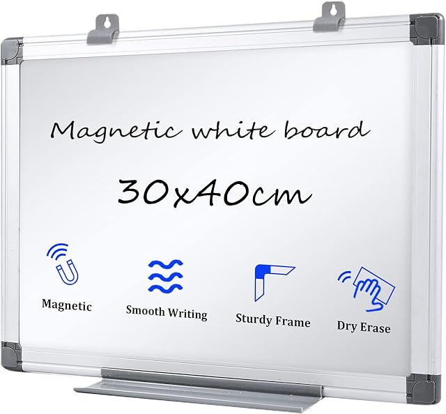 Swansea Magnetic Whiteboard for Wall,Small Dry Wipe Board,A3 Kids Boards for Office School 40x30cm (WxH)