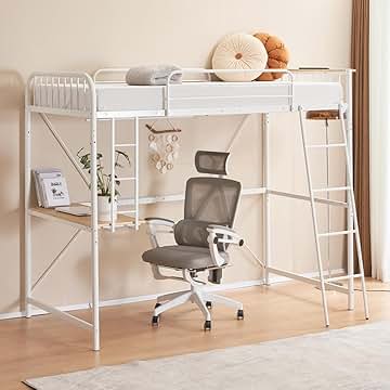 Amazon.co.jp: ロフトベッド テーブル付き