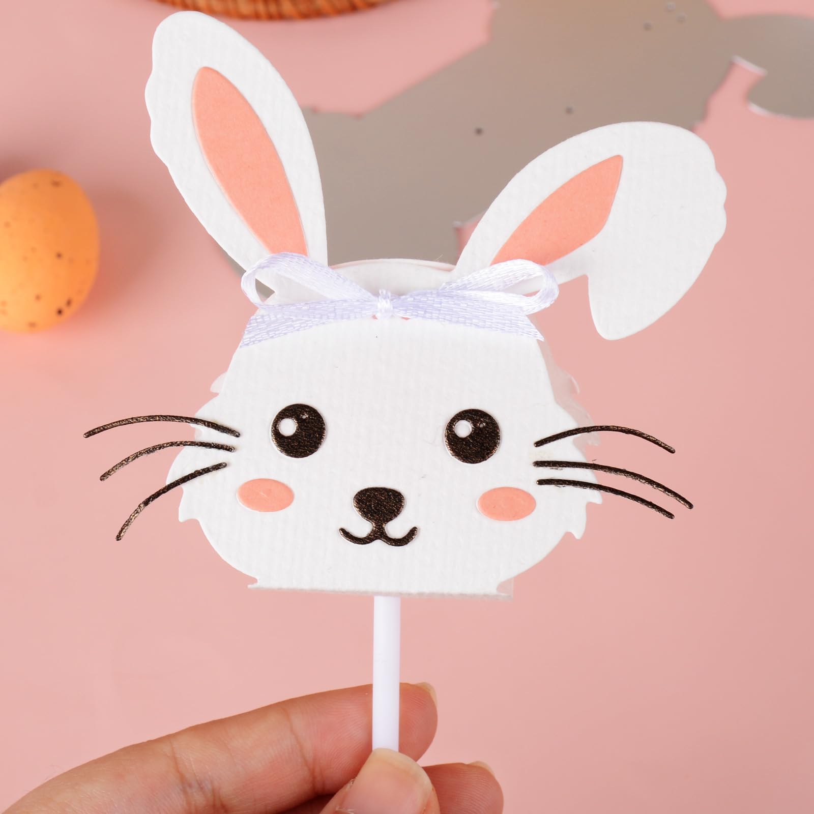 Fustelle Per Scatoline Pasquali A Forma Di Coniglio - Set Per Lavoretti Fai Da Te, Decorazione Primavera - Foto 8