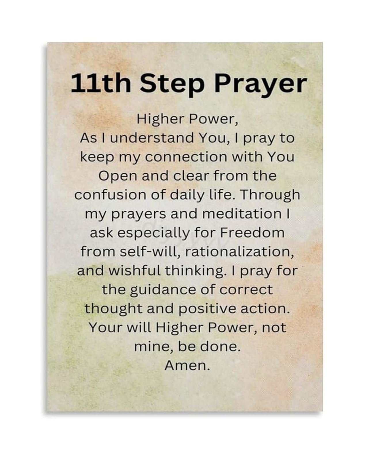 IDGTTLDF Serenity Prayer Inspirational Quote Canvas Wall-Art for Living Room Bedroom Home Decor Unframed,08x12inch(20x30cm)