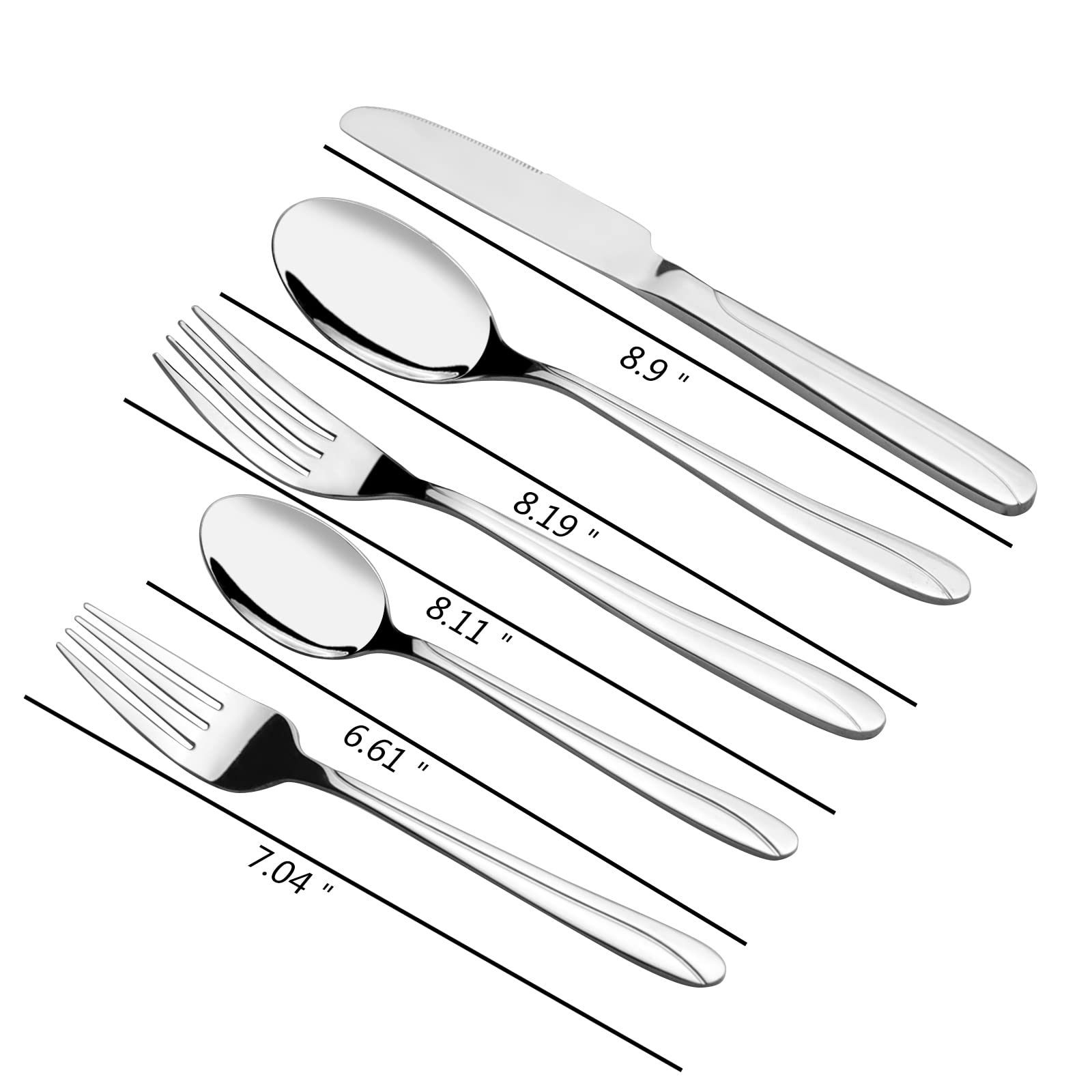 Anbers 60-Piece Stainless Steel Flatware Sets, Service for 12 — Amazon image 2