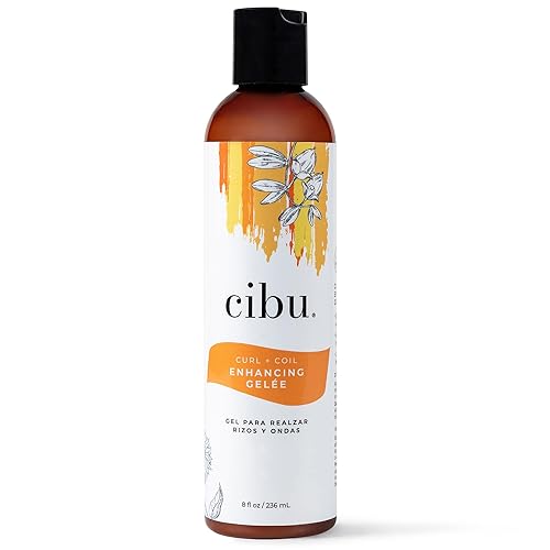 CIBU Curl + Coil Enhancing Gelée - Gel definidor de rizos para cabello rizado y cabello ondulado, gel ligero con aceite de argán, jojoba y girasol