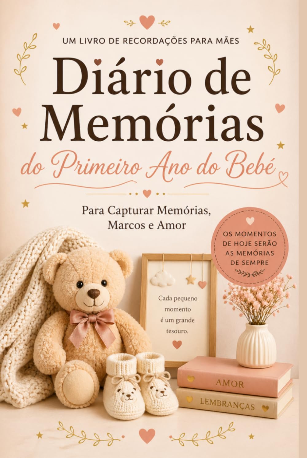 Diário de Memórias do Primeiro Ano do Bebé: Um Livro de Recordações para Mães Guardarem Memórias, Marcos e Amor no Primeiro Ano do Bebé