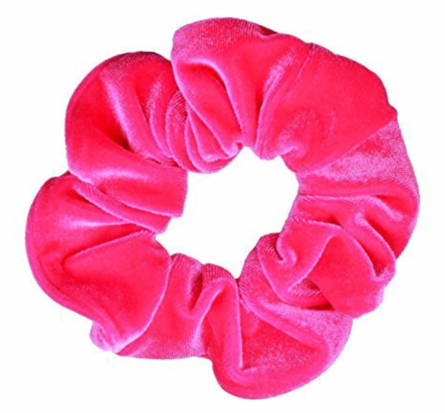 MytoptrendzLarge Velvet Scrunchie Ponytail Hair ElasticHair Tie Bands Bobbles (Bright Hot Pink)