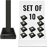 Vista 20 de Base plana para balaustrés delgada - para balaustres cuadrados de hierro de 1/2 pulgada - Juego de 10 (Negro satinado) - DH-SS2