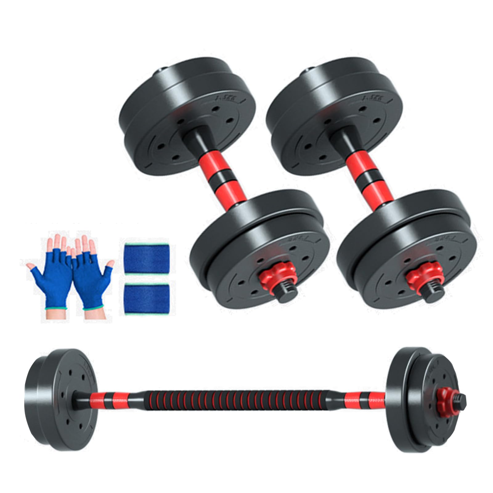 Trintion Dumbbells Set Dumbells weights Adjustable Hand Weight Lifting Strength Training Free Weights Barbell Fitness for Home Gym Workout (10 KG)