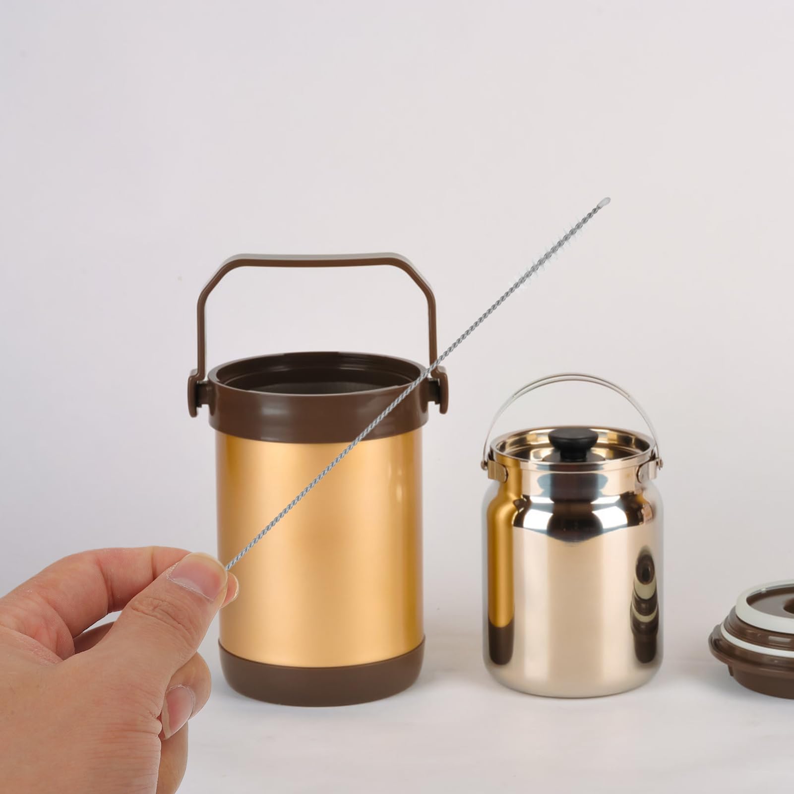 KICHOUSE 12pcs Stainless Steel Straw Brush Water Bottle Clear Water Bottles Straws Long Straw Cleaner Brush Cleaning Brushes for Household Use Portable Straw 304 Stainless Steel