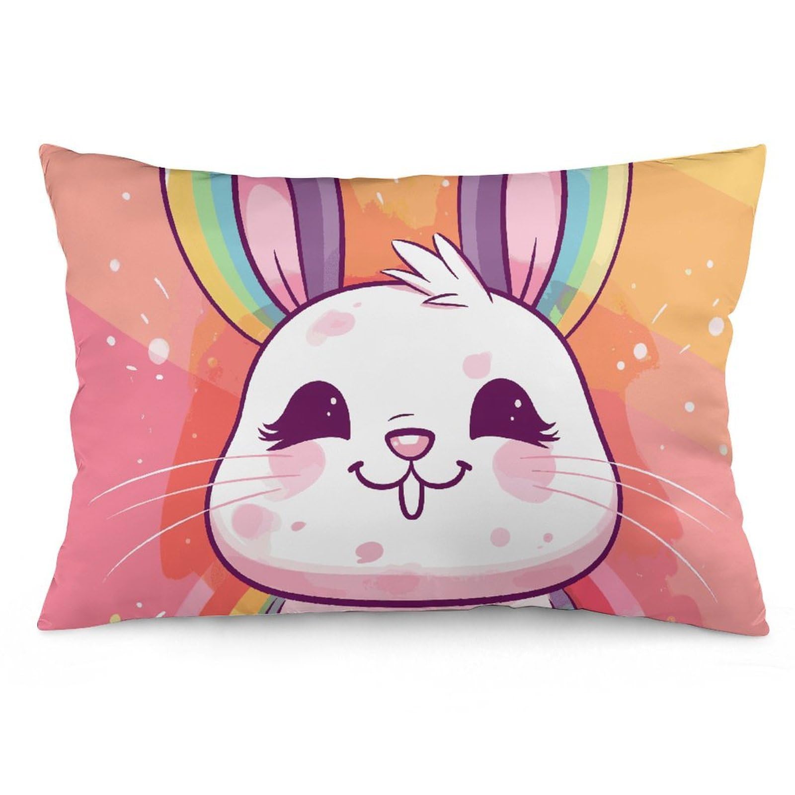 NTVOWPZO 2 Pack Decoration Throw Pillow Covers 12 "x20 Pillowcases Covers Chubby Rabbit Pillowcases Modern Farmhouse Home Decor Sofa Cushions Covers for Couch Bed Living Room