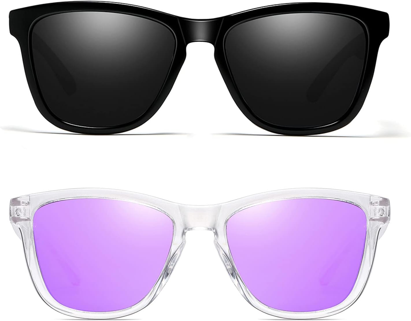 Polarized Sunglasses for Women Men, UV Protection Lightweight Square Retro Beach Running Sun Glasses