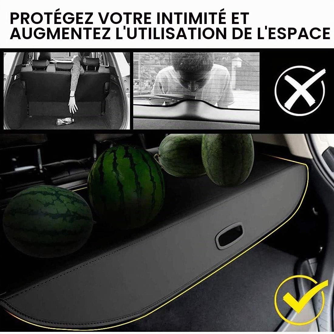 Auto Étagère Arrière Rétractable De Coffre pour Mercedes Benz ML W164 ML320 300 350 400 500, Noir Coffre de Arrière Panneau de Bouclier de Sécurité, Stockage de Partition de la Boîte de Queue Étagères