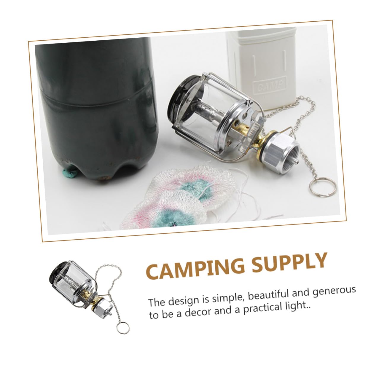VANZACK Lanterna a Gas da Campeggio, Luce per Tenda Portatile, , con Copertura Lampada, per Illuminazione All’aperto