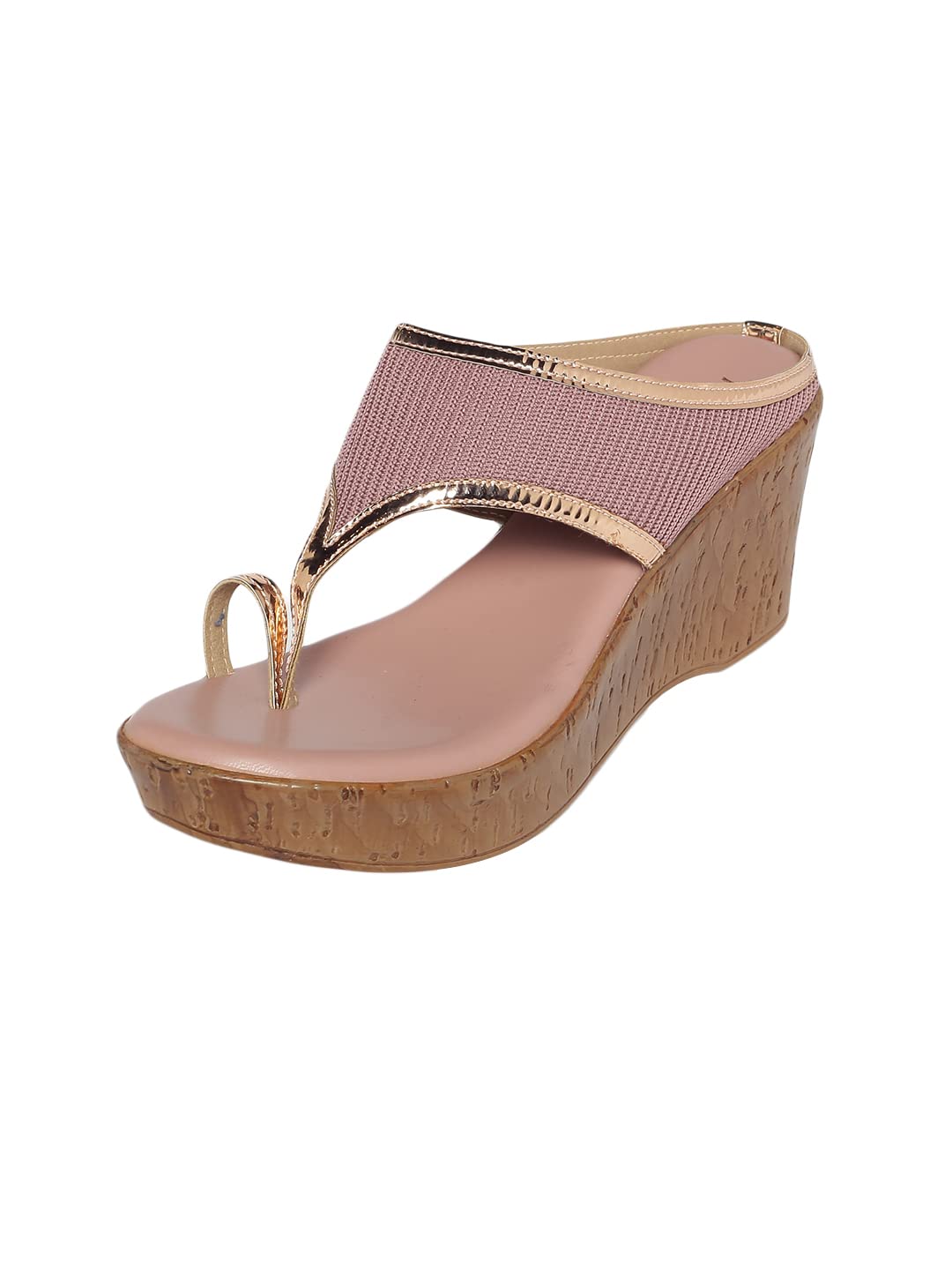 MONROW Nadia Microfiber Wedge Heels for Women, Pink, UK-6 | Fancy & Stylish Heel sandals, Casual, Comfortable Fashion Heel Sandal (B0B4W2V2T2) Amazon Price History, Amazon Price Tracker