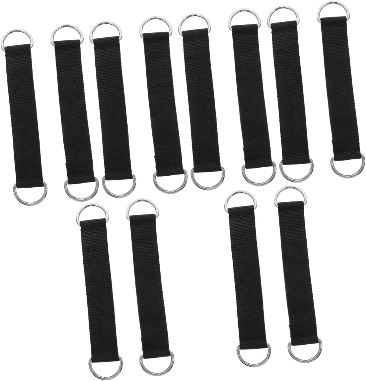 Happyyami 12 Pcs Pulley Straps Outdoor Swing Straps Down Attachment Strap Swing Hanging Strap Hammock Straps for Tree Hammock Hanging Straps Polyester Extension Band Lifting Fitness
