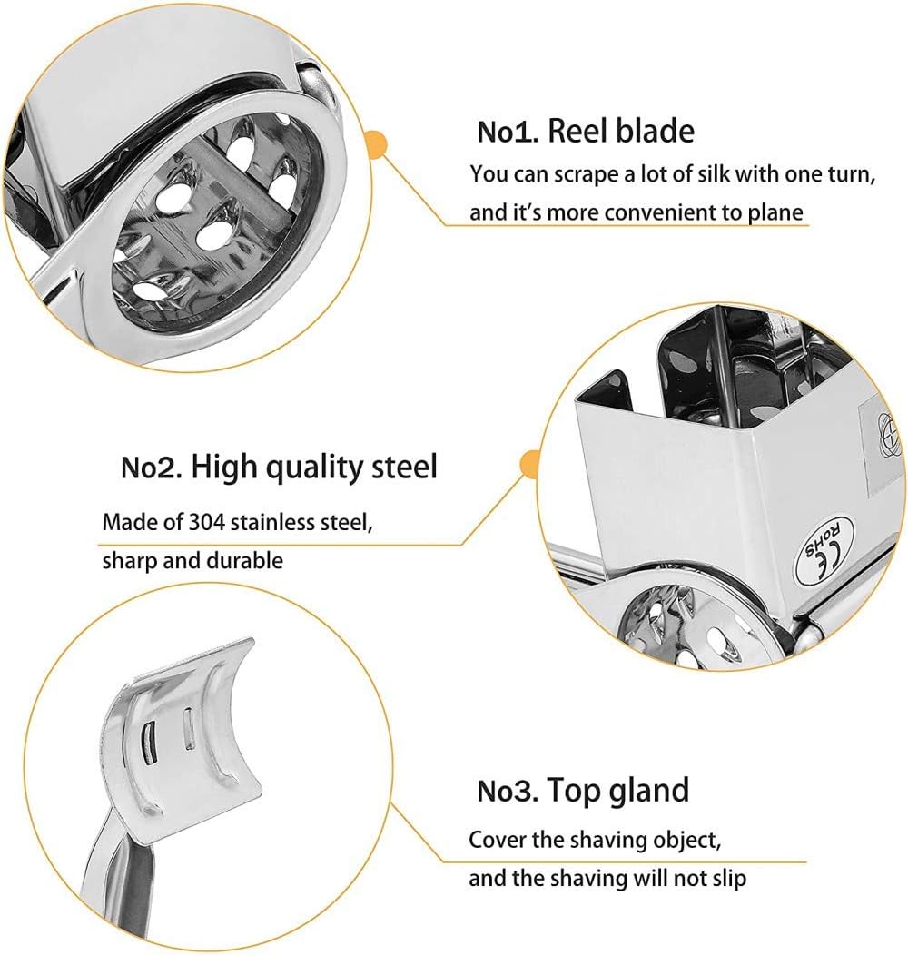 Cheese Grater Set 5 Pcs Handheld Rotary Shredder Stainless Steel Grinder for Ginger Garlic