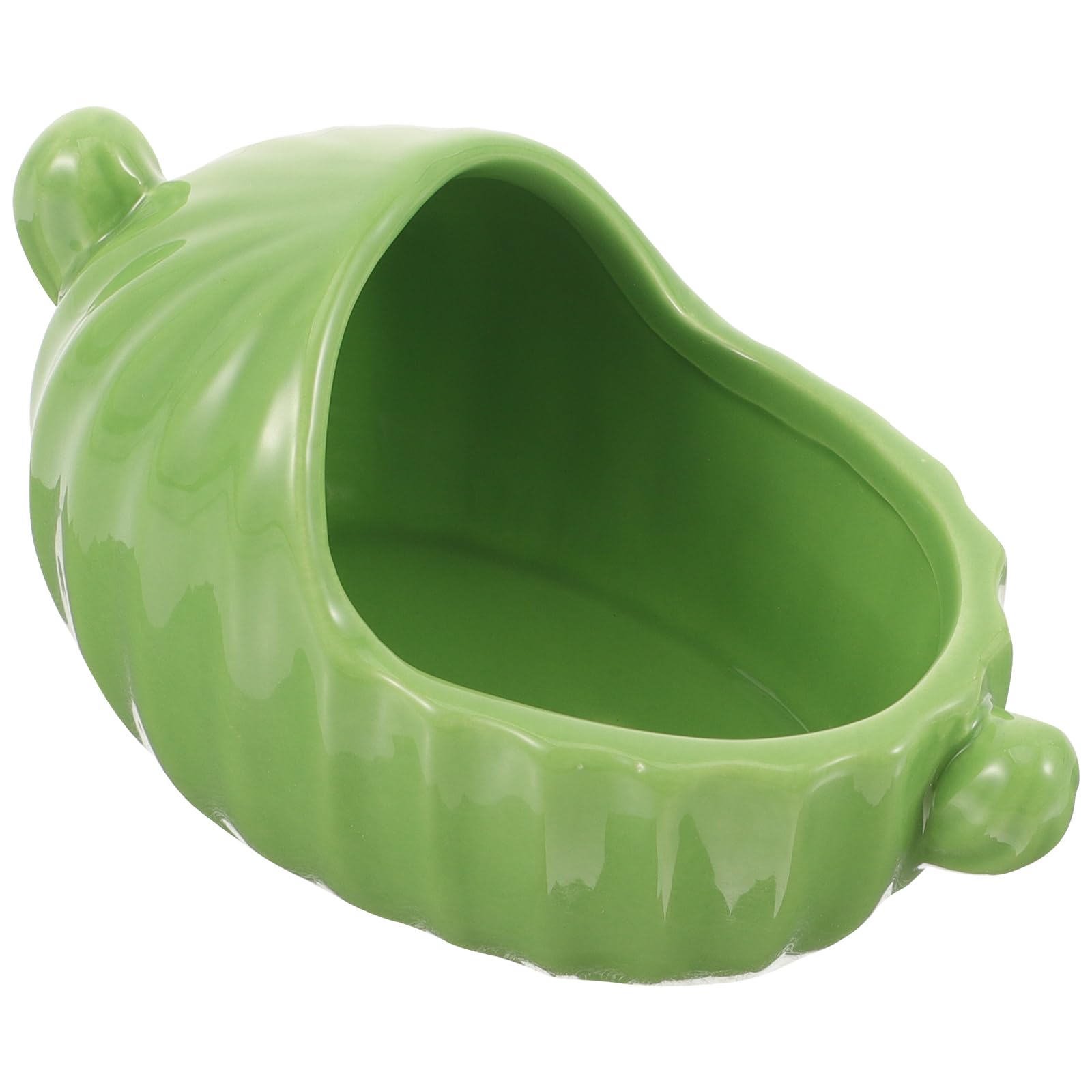 PRETYZOOM Bañera de cerámica para hámster con forma de cactus verde, caja de baño de arena para animales pequeños, cama de hábitat para mascotas pequeñas, nido de conejillo de indias fresco