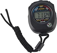 Vista 9 de 2 cronómetros LCD electrónico multifuncionales de mano, con fecha y hora y función de alarma, adecuado para deportes, correr, carreras, natación