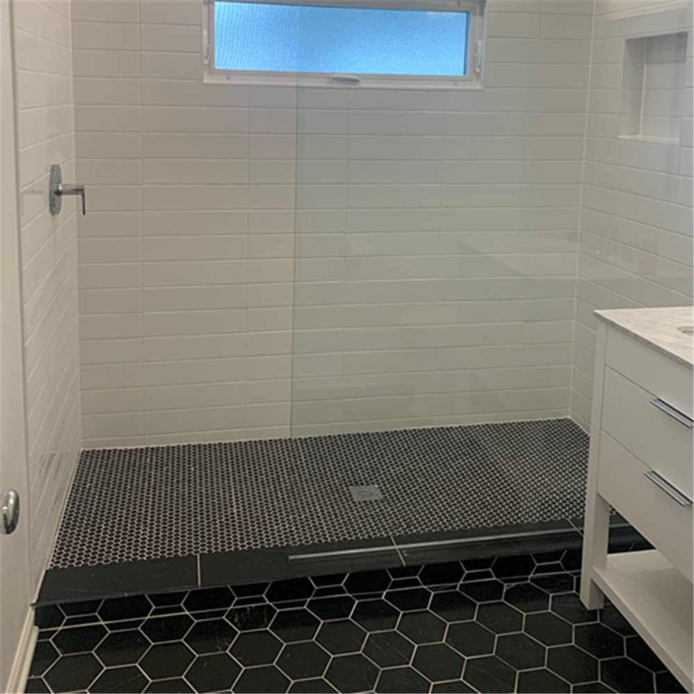 Buy Stone Center Online Nero Marquina Black Marble 1 inch Hexagon