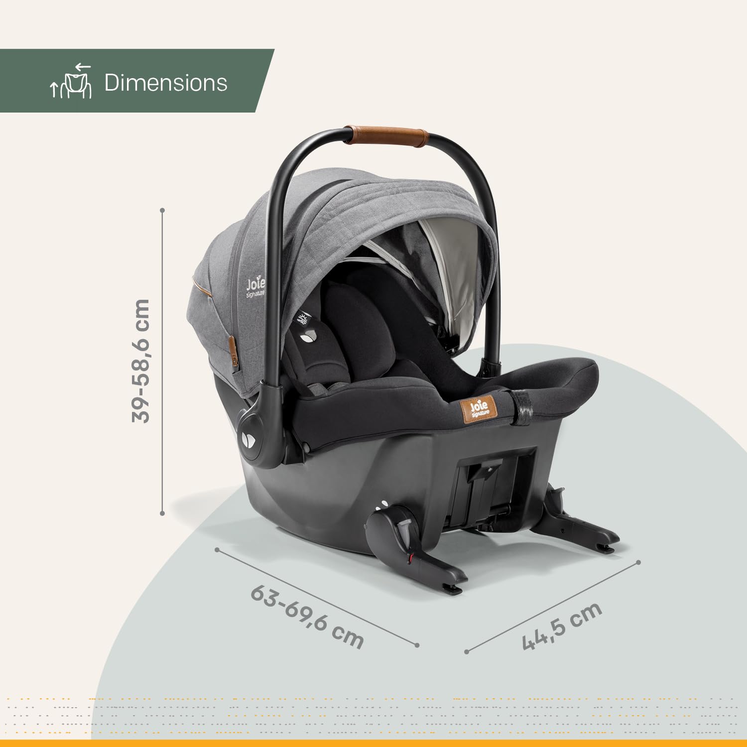 Joie - Pack Duo - Poussette Parcel™ Compacte + Sprint™ Siège Auto Bébé ISOFIX Intégré - Carbon