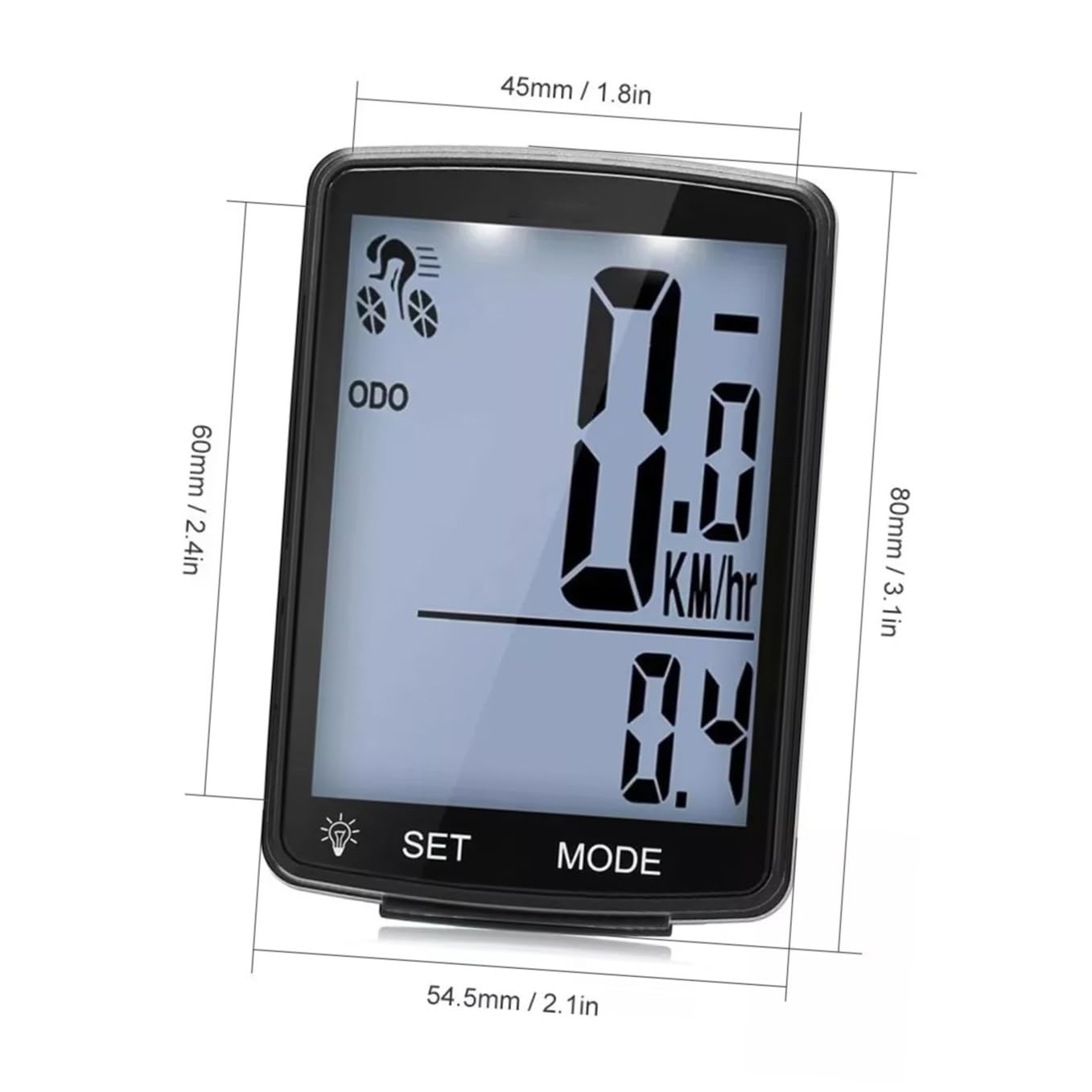 Sosoport Compteur Velo sans Fil pour Bicycle, Compteur de Vitesse de Vélo et Odomètre, Écran LCD, Design Compact et Léger Cyclisme