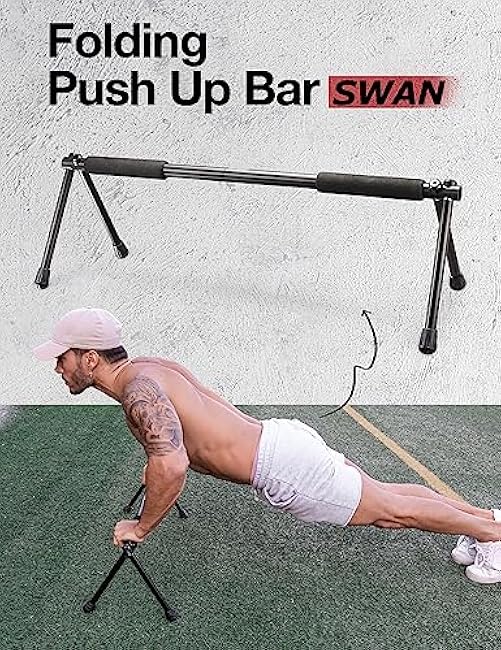 Push Up Bar ¨C Folding Dip Bar for Home Workout, Lightweight & Portable Strength Training Equipment for Men & Women, Indoor & Outdoor Use (Hawk)