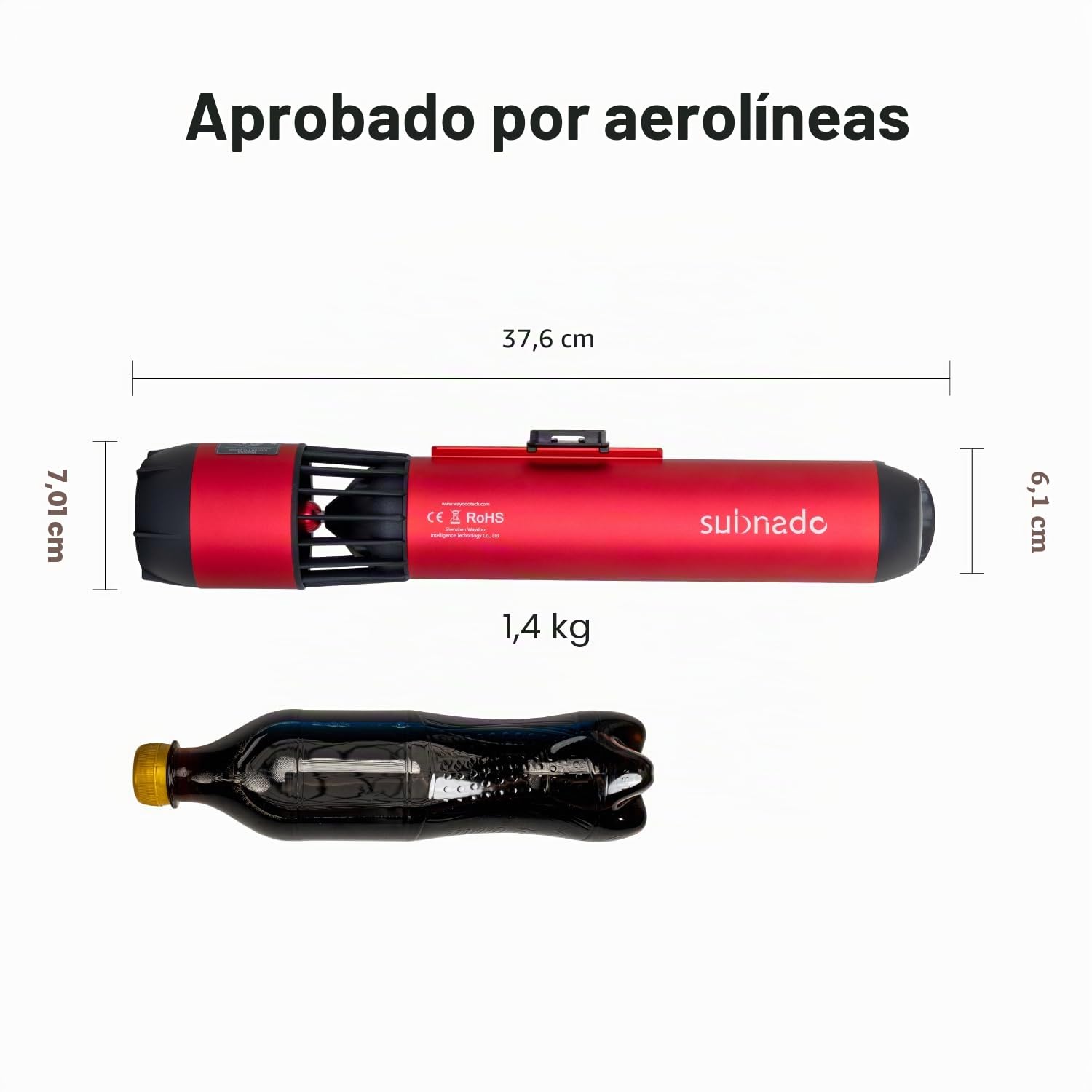 Waydoo Subnado - Patinete subacuático con control de pulgar para tabla de remo SUP, adecuado para piscina, buceo y esnórquel, scooter de agua compacto y portátil para adultos y niños