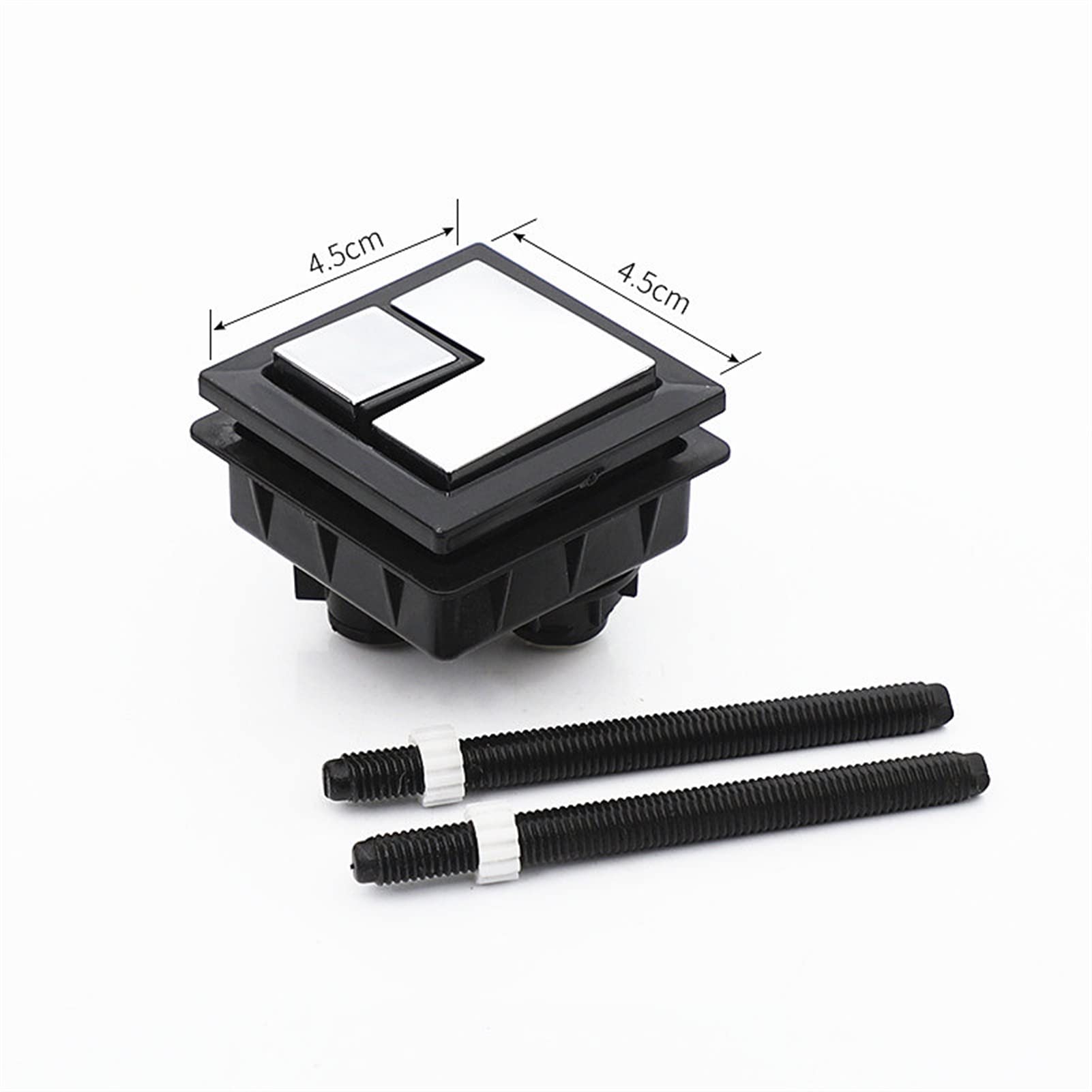 Diámetro interior 4,5 cm Tanque de agua Inodoro Botón pulsador Tanque de agua Doble tecla Pulsar Descarga Cuadrado ，Botón de descarga del inodoro