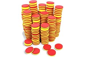 EAI Education QuietShape Foam Double-Sided Magnetic Two-Color Counters (Set of 200)