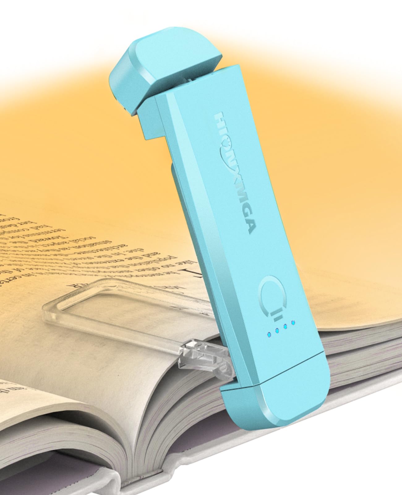 Book Reading Light, Silent Touch Clip-on Book Lamp with 3 Amber Colors & 7 LEDs Precise Dimming for Eye Caring Night Reading, Kids