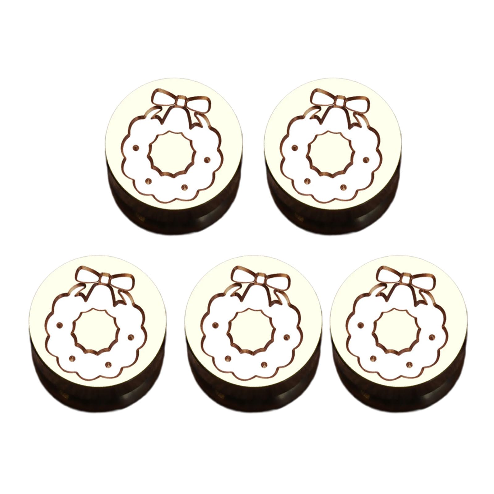 Tsophreniq 5Pcs Christmas Sealing Stamp Head for Wedding Invitations Envelope Scrapbooking, Embossed Sealing Stamp Replacements Christmas Seal